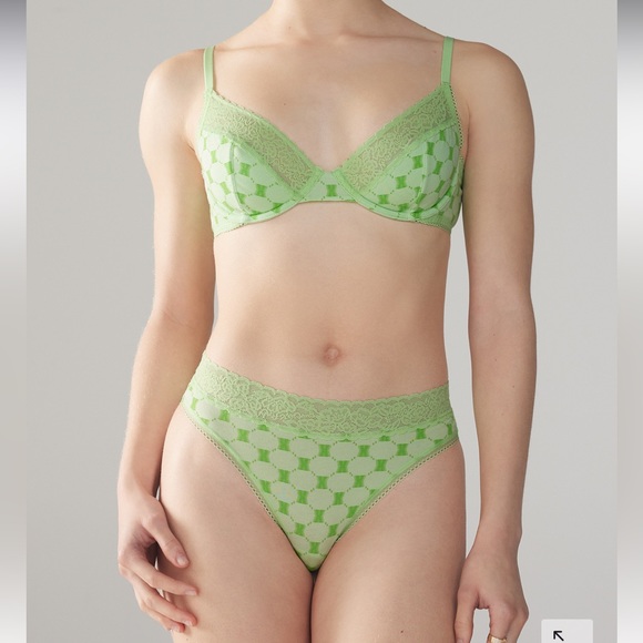 Savage X Fenty Miami Green X Link Cotton Essentials Three Piece Bundle Set - Picture 13 of 17